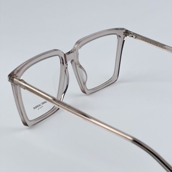 Saint Laurent SL474OPT 003 BRAND NEW Eyeglasses Transparent Nude Square Unisex - Picture 7 of 10